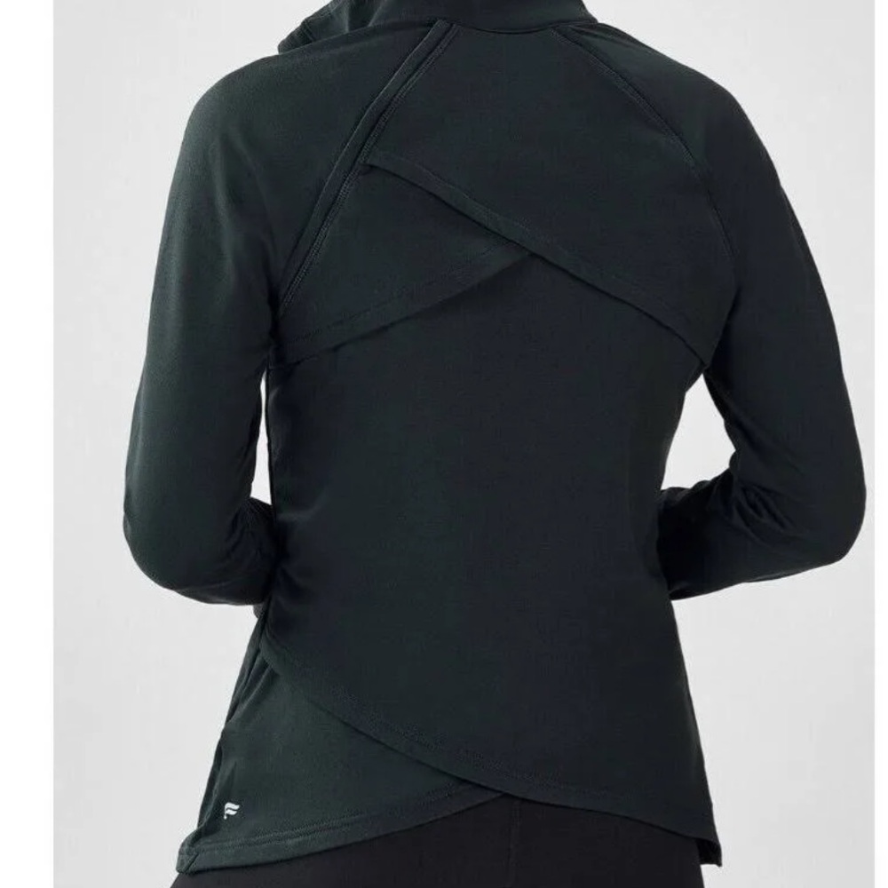 Fabletics Forest Green Sports Jacket Fittef Size Small - Picture 7 of 7